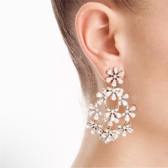 J. Crew Crystal flower chandeliers